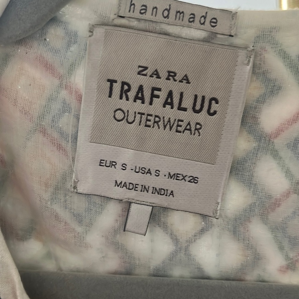 Zara HANDMADE Cropped Jacket
